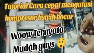 Tutorial cara mengatasi kompresor listrik bocor Ahmadbikers videoshort kompresor tutorial [upl. by Alarice867]