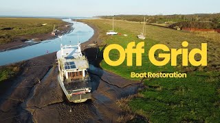 Ep 158  Massive OFF GRID Boat Restoration With Cheap Tools [upl. by Cyrus]