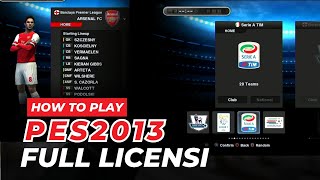 PS3 How To Play Pro Evolution Soccer 2013 FULL DLC  LICENSI [upl. by Sokairyk170]