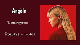 Angèle  Tu me regardes Paroles Lyrics [upl. by Aseram]