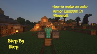 Step by step guide on how to build a Redstone Automatic armour stand in minecraft 1192  easy [upl. by Suedaht]