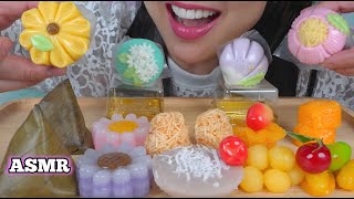 ASMR THAI DESERT PLATTER EATING SOUNDS NO TALKING  SASASMR [upl. by Akerdnuhs436]