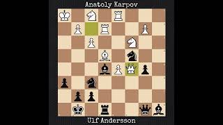 Anatoly Karpov vs Ulf Andersson  Milan Italy 1975 [upl. by Landers]