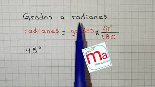 Grados a radianes [upl. by Daisey]