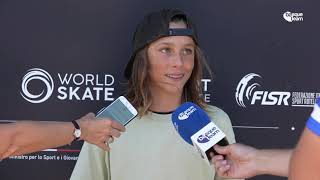 Entrevista a Egoitz Bijueska tras disputar los cuartos de final del Mundial de Skate Park [upl. by Recnal]