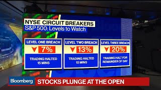 Stocks Open Down 8 Triggering Another Circuit Breaker [upl. by Ettezzus91]