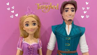 Disney Tangled Rapunzel and Flynn Rider Doll and Accessories from Mattel Unboxing 💜 [upl. by Lednik864]