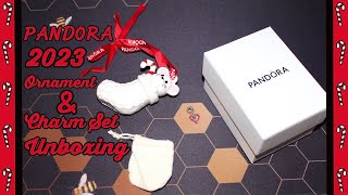 Pandora 2023 Ornament amp Charm Set Unboxing [upl. by Gardener]