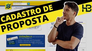 COMO CADASTRAR PROPOSTA NO LICITAÇÕESE DO BANCO DO BRASIL [upl. by Lyrehc]