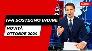 Tfa Sostegno INDIRE ultime novità Ottobre 2024 [upl. by Hannaj]