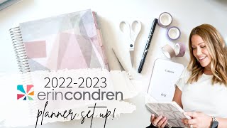 HOW I SET UP MY 2223 ERIN CONDREN LIFE PLANNER [upl. by Ailegra]