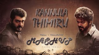 Kannula Thimiru Video Song  Ft Thala Thalapathy  Mashup  Darbar  Tamilselvan S [upl. by Enillebyam]