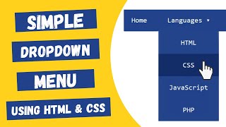 Simple Dropdown Menu Using HTML and CSS [upl. by Marje783]