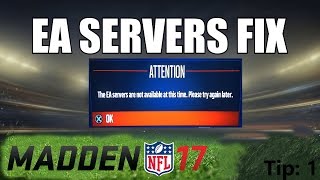 How to Fix Unable to Connect to EA Servers Madden 17  18  19  20  21  Method 1 [upl. by Eiluj545]