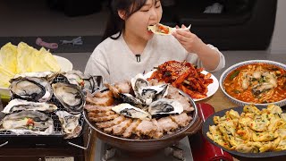 굴 요리 특집🦪굴 보쌈 굴 전 굴진짬뽕 굴 구이 환상적인 굴 한상 먹방  Oyster🦪Mukbang [upl. by Tera]