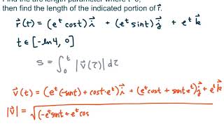 MAT 273  Calc3  133b Example of using the arc length parameter [upl. by Atihana]