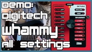 Digitech Whammy Pedal Demo Mark IV  4 Harmony Detune Pitch Shift [upl. by Lombardi]