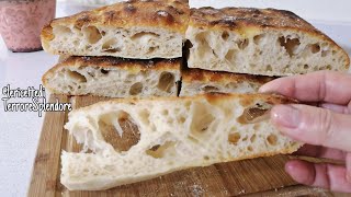 FOCACCIA CON LIEVITO MADRE SOFFICE E ALVEOLATA [upl. by Jannery]