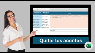 Quitar acentos con Excel [upl. by Egiarc]