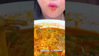 Eating Cheesy Spicy Noodles asmr food shorts [upl. by Chew]