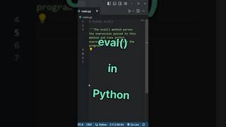 eval in python inbuilt function python programming coding [upl. by Marpet]