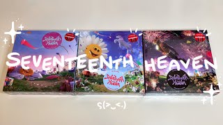 unboxing seventeen’s seventeenth heaven 🤘💎 all target exclusive vers AM 526 PM 214 amp PM 1023 [upl. by Enneire684]