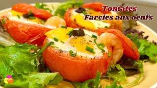 Tomates Farcies à lŒuf  Recette Facile et Rapide 🍅🥚 [upl. by Neelrad]