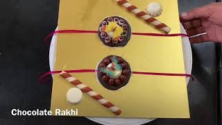 Homemade Chocolate Rakhi  Rakhi Design 2021 [upl. by Lyndy]