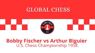 BOBBY FISCHER vs ARTHUR BISGUIER US Chess Championship 1958 [upl. by Ralat]