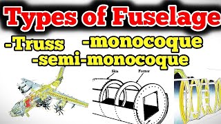 Fuselage  Types of fuselage monocoque  semimonocoque  Truss type [upl. by Alra]