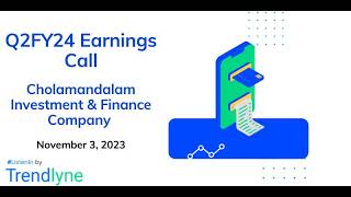 Cholamandalam Investment amp Finance Company Earnings Call for Q2FY24 [upl. by Florinda]