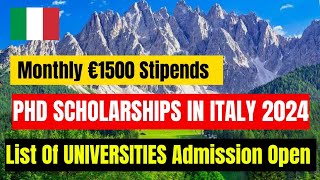 How to apply to italy fully funded phd scholarship  PhD in Italian Universities [upl. by Aliam]