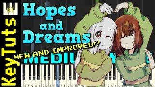 NEW AND IMPROVED Hopes and Dreams amp SAVE the World  Medium Mode Piano Tutorial Synthesia [upl. by Krishna]