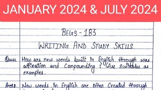 BEGS 183 solved handwritten assignment 20242025  BEGS 183 solved assignment in English 202425 [upl. by Eirhtug386]