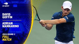 David Goffin vs Adrian Mannarino Full Match  2024 US Open Round 2 [upl. by Cacka]