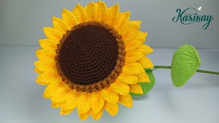 Aprende a Tejer Girasoles a Crochet  Tutorial Fácil 🌻🧶 [upl. by Marney]