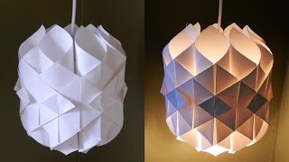 DIY paper lamplantern Cathedral light  how to make a pendant light out of paper  EzyCraft [upl. by Adnohs930]