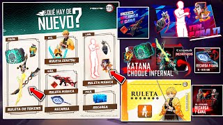 RAPIDO EVENTOS DE LA PRÓXIMA AGENDA SEMANAL DE FREE FIRE SCAR MEGALODON RULETA ZENITSU amp MAS [upl. by Hills]