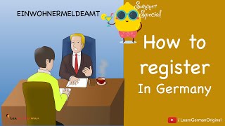 Registering in Germany  Anmeldung beim Einwohnermeldeamt  Deutsch im Alltag  Learn German  A1A2 [upl. by Lovett185]