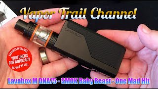 Lavabox M DNA 75 Mod  TFV8 Baby Beast [upl. by Edualc]