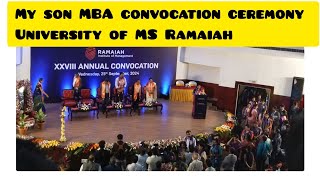 Nanna magana MBA convocation ceremonyUniversity of MS Ramaiah 28th convocation ceremony [upl. by Emmi]