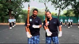 Jai Hind Rocky amp Mayur meet the IAF Air Warrior Drill Team [upl. by Anyrtak]