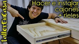 Como hacer cajones e instalar correderasrieles ¿solo con un taladro [upl. by Htebasyle595]