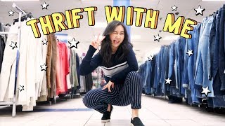 THRIFT WITH ME  TRY ON THRIFT HAUL  JENerationDIY [upl. by Tankoos715]