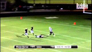 WinderBarrow 21 Cece Green 66 yd TD run vs Salem [upl. by Nithsa]