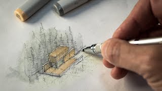 Sketch like an Architect Techniques  Tips from a Real Project [upl. by Kcinnay]