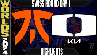 FNC vs DK Highlights  LoL Worlds 2024 Swiss Stage Day 1  Fnatic vs Damwon KIA [upl. by Moretta829]