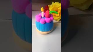 Clay cake 🎂 diy shortvideo subscribe shorts [upl. by Illom340]