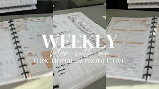 Plan with Me Weekly  Functional and Productivity Planning [upl. by Solenne]