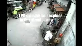 LPG cylinder explosion  improper handling [upl. by Animrelliug]